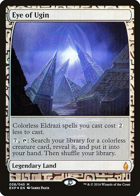 Eye of Ugin, carta Magic di tipo Legendary Land illustrata da James Paick