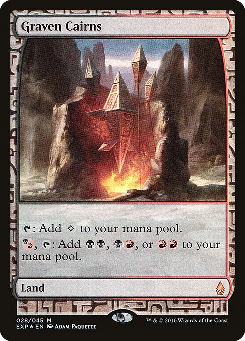 Graven Cairns, carta Magic di tipo Land illustrata da Adam Paquette