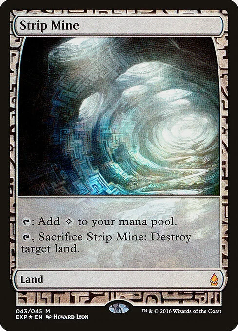 Strip Mine, carta Magic di tipo Land illustrata da Howard Lyon