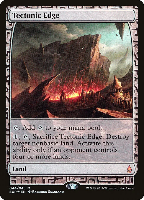 Tectonic Edge, carta Magic di tipo Land illustrata da Raymond Swanland
