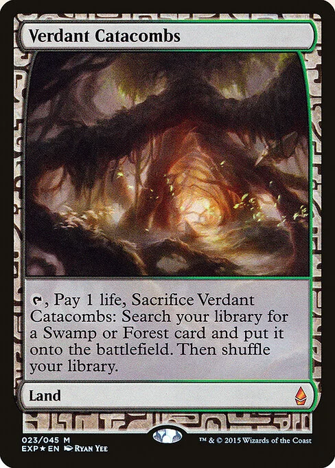 Verdant Catacombs, carta Magic di tipo Land illustrata da Ryan Yee