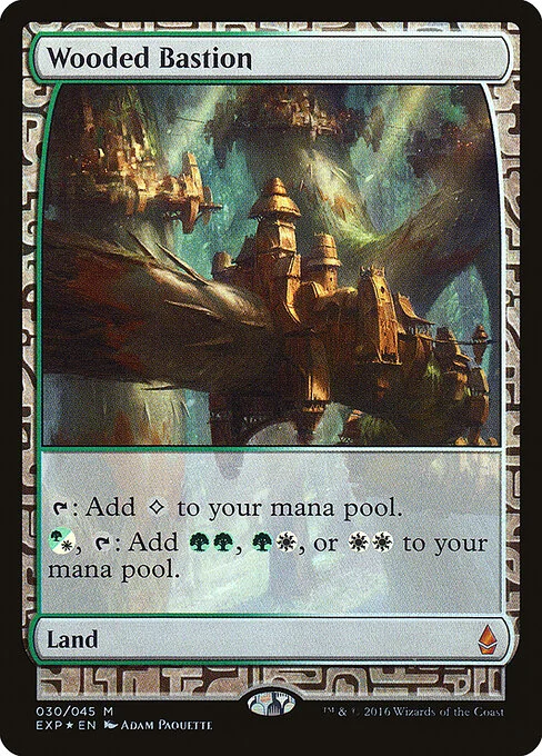 Wooded Bastion, carta Magic di tipo Land illustrata da Adam Paquette