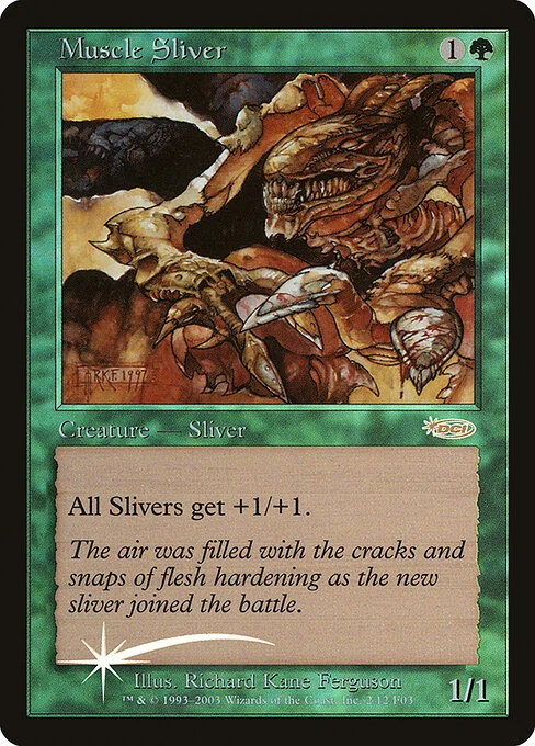 Muscle Sliver, carta Magic di tipo Creature — Sliver illustrata da Richard Kane Ferguson
