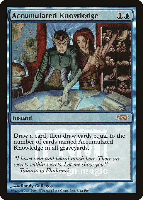 Accumulated Knowledge, carta Magic di tipo Instant illustrata da Randy Gallegos