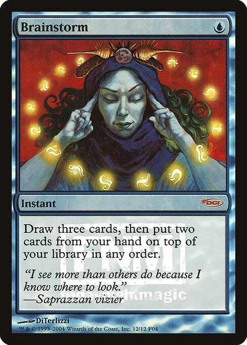 Brainstorm, carta Magic di tipo Instant illustrata da DiTerlizzi