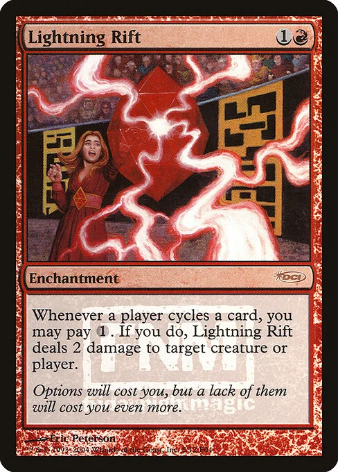 Lightning Rift, carta Magic di tipo Enchantment illustrata da Eric Peterson