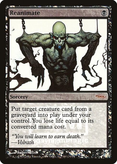 Reanimate, carta Magic di tipo Sorcery illustrata da Robert Bliss