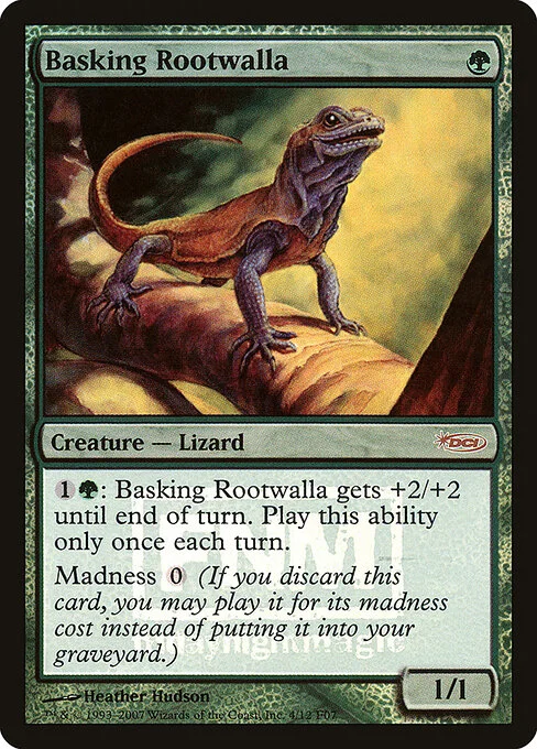 Basking Rootwalla, carta Magic di tipo Creature — Lizard illustrata da Heather Hudson