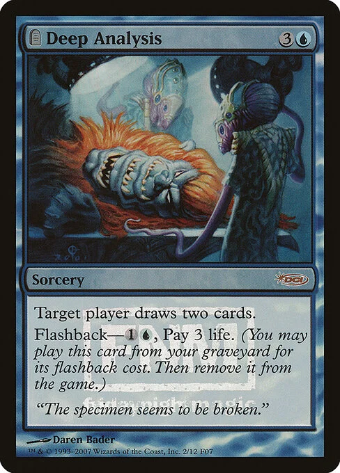 Deep Analysis, carta Magic di tipo Sorcery illustrata da Daren Bader