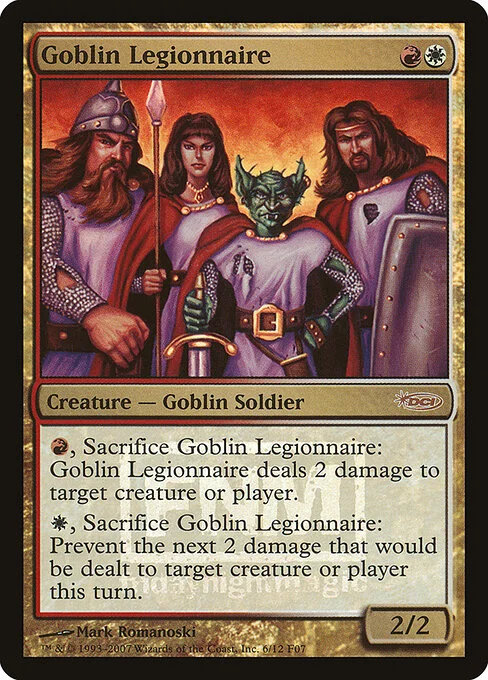 Goblin Legionnaire, carta Magic di tipo Creature — Goblin Soldier illustrata da Mark Romanoski
