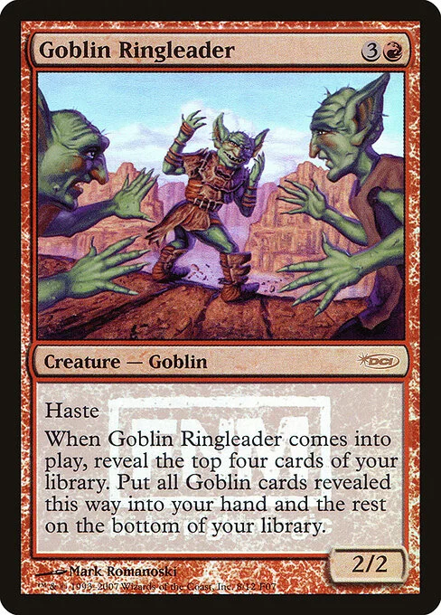 Goblin Ringleader, carta Magic di tipo Creature — Goblin illustrata da Mark Romanoski