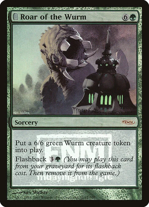 Roar of the Wurm, carta Magic di tipo Sorcery illustrata da Kev Walker