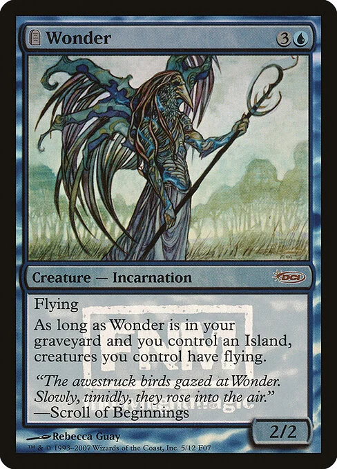 Wonder, carta Magic di tipo Creature — Incarnation illustrata da Rebecca Guay