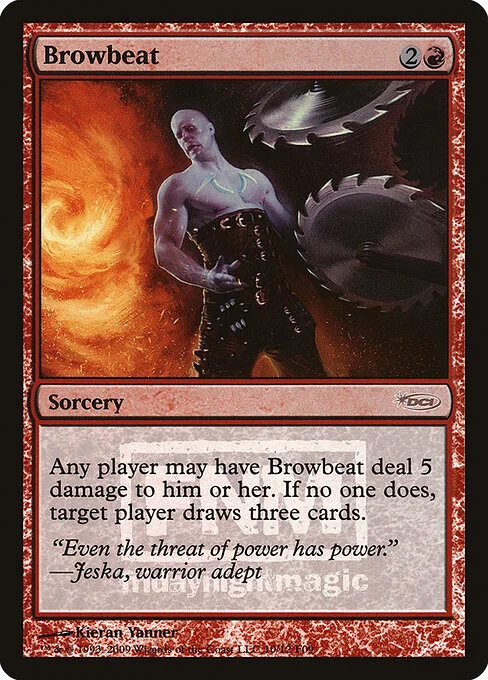 Browbeat, carta Magic di tipo Sorcery illustrata da Kieran Yanner
