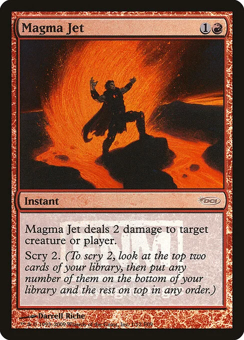 Magma Jet, carta Magic di tipo Instant illustrata da Darrell Riche