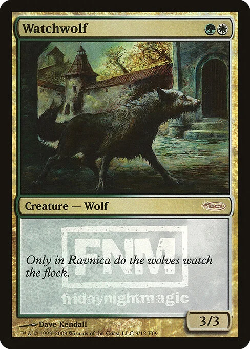 Watchwolf, carta Magic di tipo Creature — Wolf illustrata da Dave Kendall