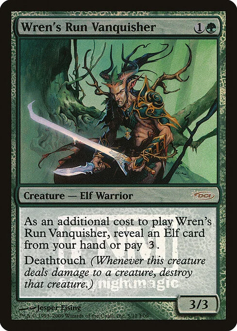Wren's Run Vanquisher, carta Magic di tipo Creature — Elf Warrior illustrata da Jesper Ejsing
