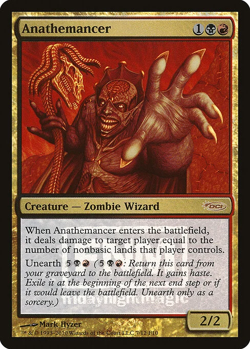 Anathemancer, carta Magic di tipo Creature — Zombie Wizard illustrata da Mark Hyzer