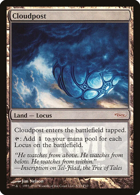 Cloudpost, carta Magic di tipo Land — Locus illustrata da Jim Nelson