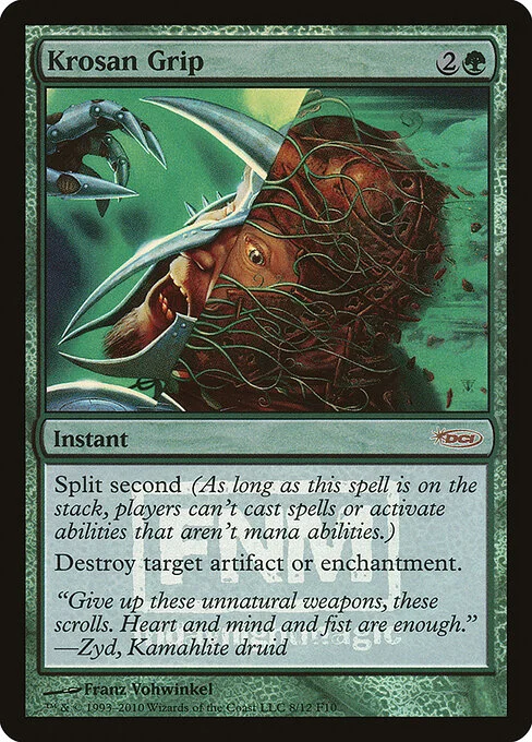 Krosan Grip, carta Magic di tipo Instant illustrata da Franz Vohwinkel