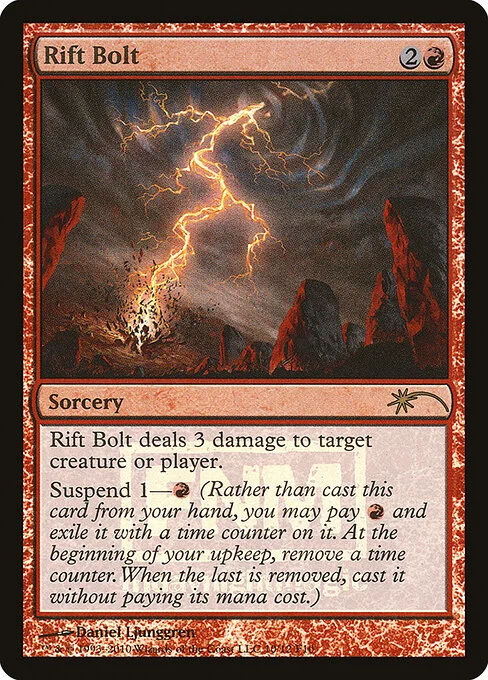 Rift Bolt, carta Magic di tipo Sorcery illustrata da Daniel Ljunggren