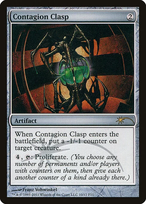 Contagion Clasp, carta Magic di tipo Artifact illustrata da Franz Vohwinkel