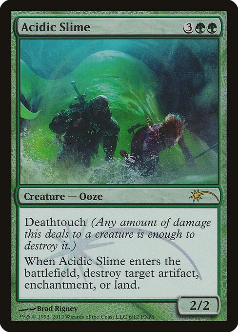 Acidic Slime, carta Magic di tipo Creature — Ooze illustrata da Brad Rigney