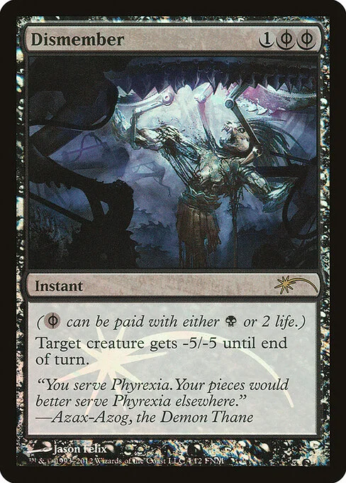 Dismember, carta Magic di tipo Instant illustrata da Jason Felix