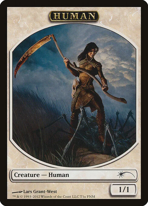 Human // Wolf, carta Magic di tipo Token Creature — Human // Token Creature — Wolf illustrata da Lars Grant-West