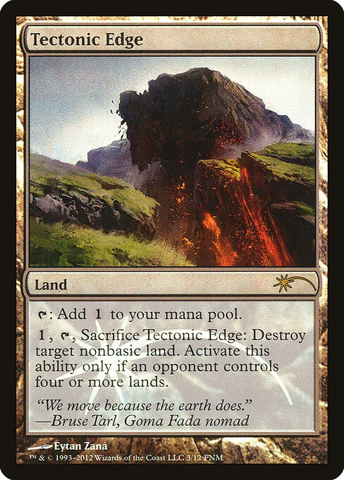 Tectonic Edge, carta Magic di tipo Land illustrata da Eytan Zana