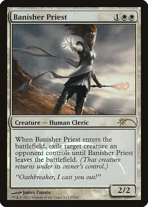 Banisher Priest, carta Magic di tipo Creature — Human Cleric illustrata da James Zapata