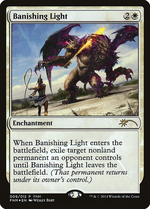 Banishing Light, carta Magic di tipo Enchantment illustrata da Wesley Burt