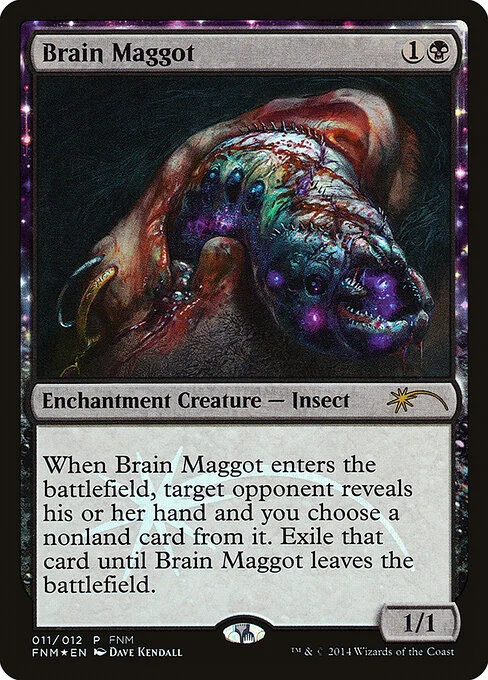 Brain Maggot, carta Magic di tipo Enchantment Creature — Insect illustrata da Dave Kendall