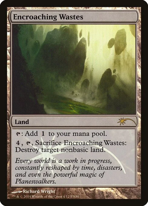 Encroaching Wastes, carta Magic di tipo Land illustrata da Richard Wright