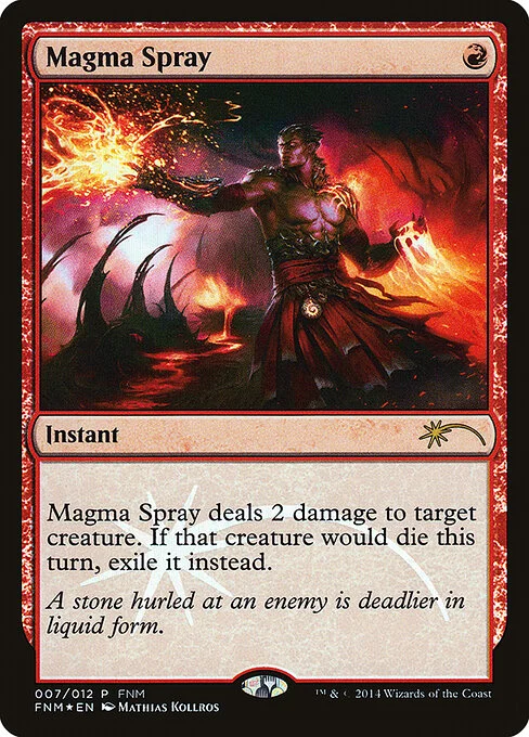 Magma Spray, carta Magic di tipo Instant illustrata da Mathias Kollros