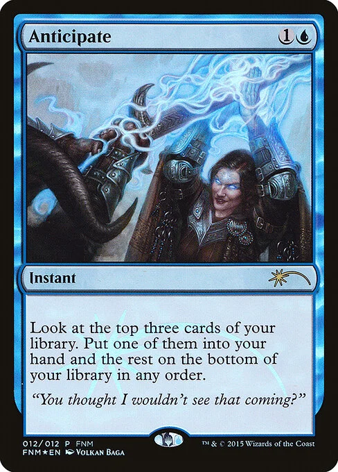 Anticipate, carta Magic di tipo Instant illustrata da Volkan Baǵa