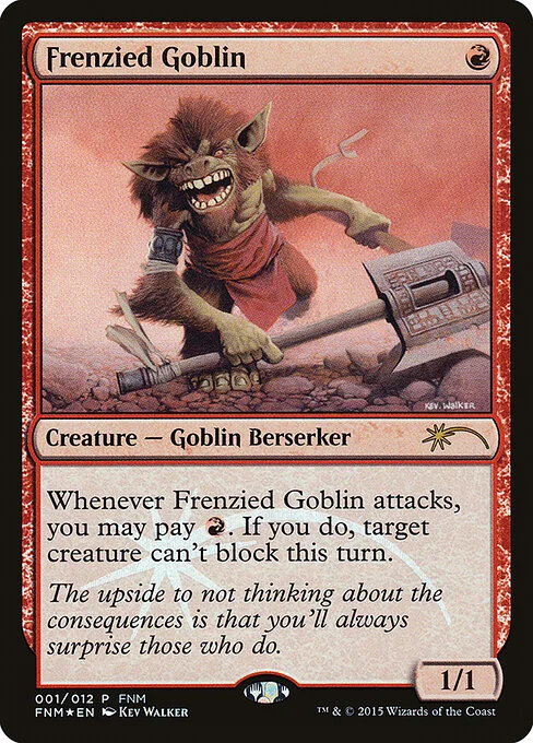 Frenzied Goblin, carta Magic di tipo Creature — Goblin Berserker illustrata da Kev Walker