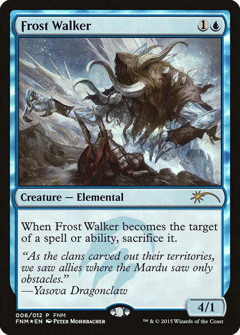 Frost Walker, carta Magic di tipo Creature — Elemental illustrata da Peter Mohrbacher