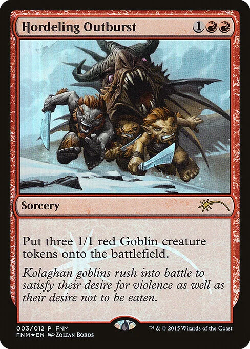Hordeling Outburst, carta Magic di tipo Sorcery illustrata da Zoltan Boros