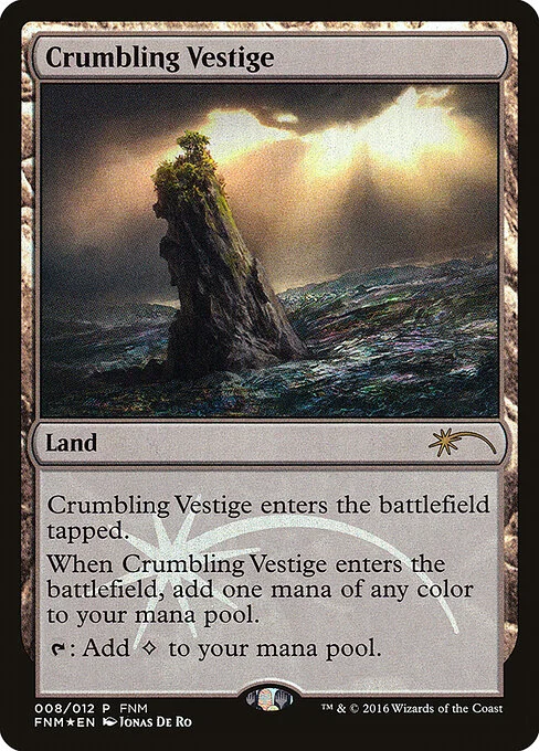 Crumbling Vestige, carta Magic di tipo Land illustrata da Jonas De Ro