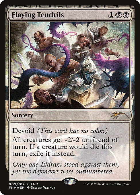 Flaying Tendrils, carta Magic di tipo Sorcery illustrata da Svetlin Velinov