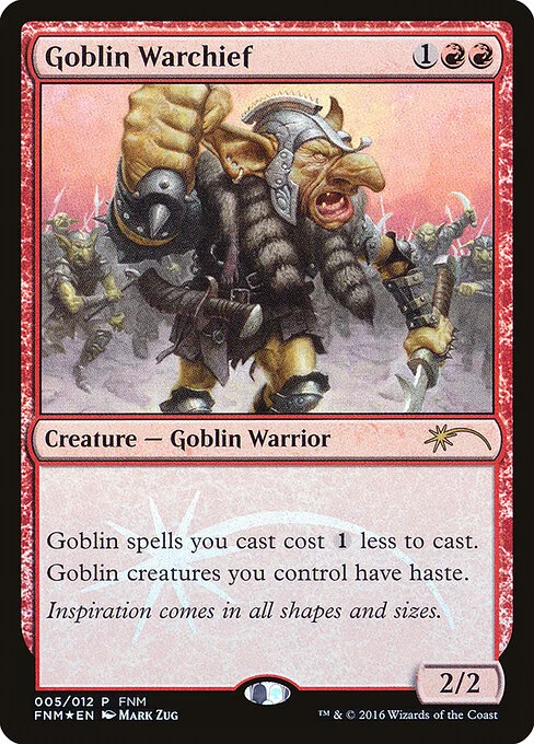 Goblin Warchief, carta Magic di tipo Creature — Goblin Warrior illustrata da Mark Zug