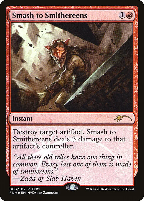 Smash to Smithereens, carta Magic di tipo Instant illustrata da Darek Zabrocki