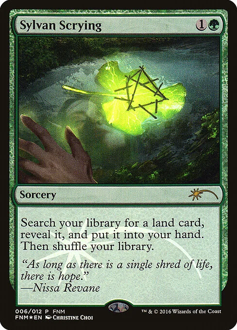 Sylvan Scrying, carta Magic di tipo Sorcery illustrata da Christine Choi