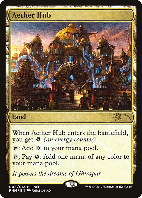 Aether Hub, carta Magic di tipo Land illustrata da Jonas De Ro