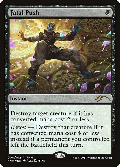 Fatal Push, carta Magic di tipo Instant illustrata da Alex Konstad