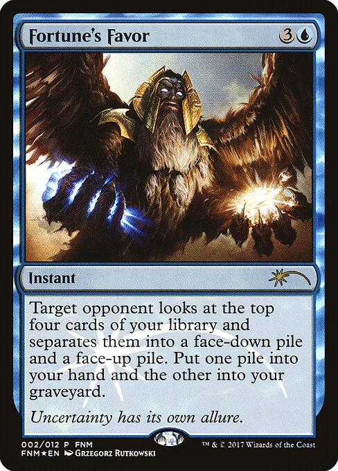 Fortune's Favor, carta Magic di tipo Instant illustrata da Grzegorz Rutkowski