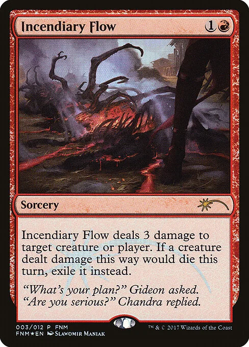 Incendiary Flow, carta Magic di tipo Sorcery illustrata da Slawomir Maniak