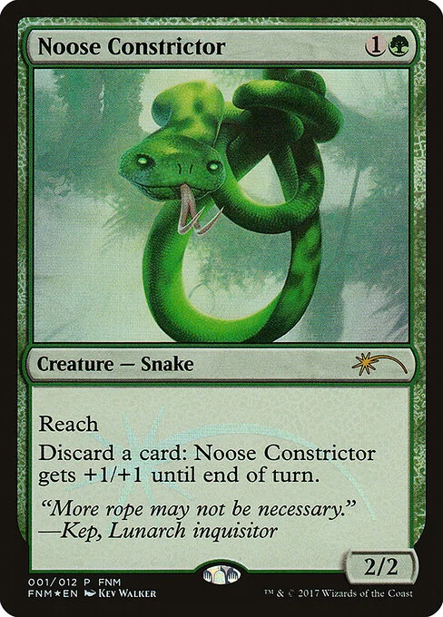 Noose Constrictor, carta Magic di tipo Creature — Snake illustrata da Kev Walker