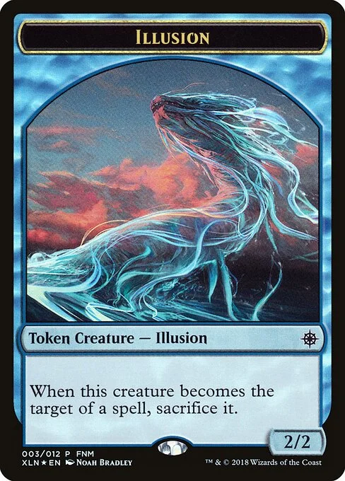 Illusion // Saproling, carta Magic di tipo Token Creature — Illusion // Token Creature — Saproling illustrata da Noah Bradley & Joseph Meehan